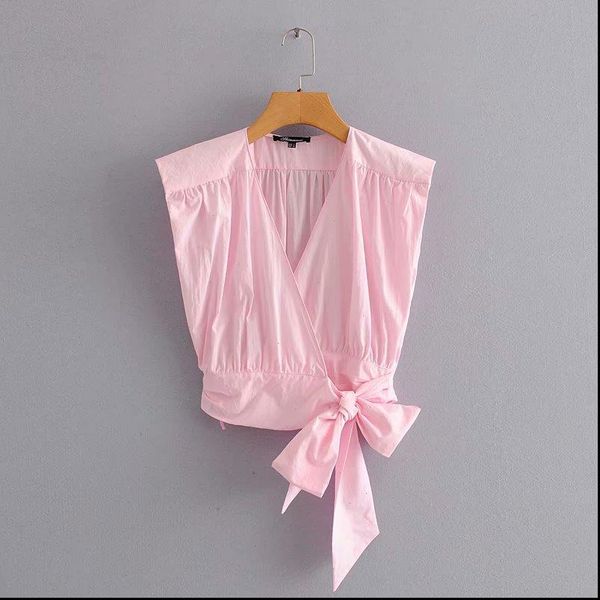 new 2021 women cross v neck hem bow tied pink shirt sleeveless pleat kimono blouses women roupas femininas chemise shirts ls6586, White
new 2021 women cross v neck hem bow tied pink shirt sleeveless pleat kimono blouses women roupas femininas chemise shirts ls6586, White
