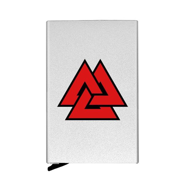 card holders personalized metal holder classic viking triangle printing travel id case box, Brown;gray
card holders personalized metal holder classic viking triangle printing travel id case box, Brown;gray