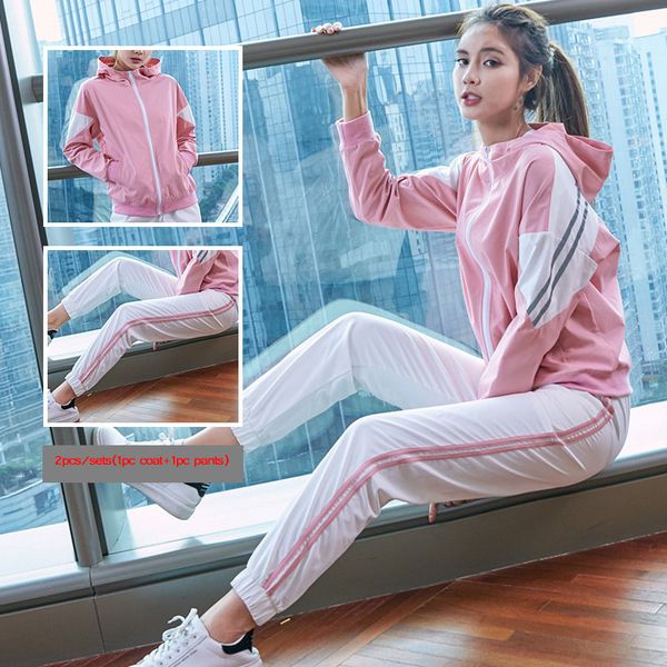 women's tracksuits sports suit hit the color stitching loose coat casual sports pants female sportswear gym fitness clothes sporty, Gray
women's tracksuits sports suit hit the color stitching loose coat casual sports pants female sportswear gym fitness clothes sporty, Gray