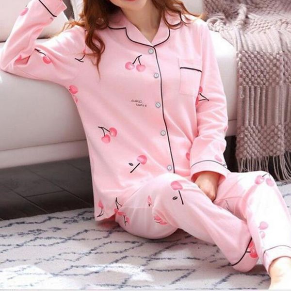 cotton pajamas 2pcs set women sleepwear spring summer print long sleeve nightwear female homewear plus size pijama mujer 2xl, Black;red
cotton pajamas 2pcs set women sleepwear spring summer print long sleeve nightwear female homewear plus size pijama mujer 2xl, Black;red