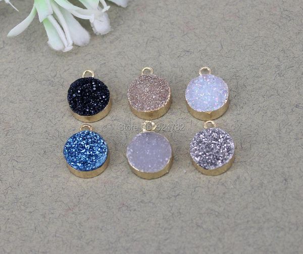 pendants 10pcs 10mm mix color natural quartz stone pendants,round pendants,gold metal charm gem druzy pendants,for jewelry making, Black
pendants 10pcs 10mm mix color natural quartz stone pendants,round pendants,gold metal charm gem druzy pendants,for jewelry making, Black