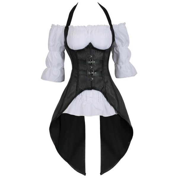 bustiers & corsets black steampunk corset with white gothic blouse striped long straps bustier vest plus size burlesque costume korse2pi, Black;white
bustiers & corsets black steampunk corset with white gothic blouse striped long straps bustier vest plus size burlesque costume korse2pi, Black;white