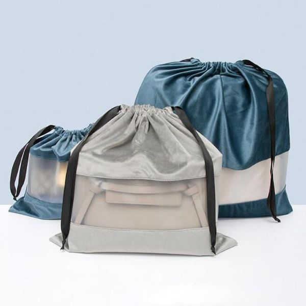 storage bags 10pcs velvet bag dust bundle drawstring handbag protection pouch with clear window
storage bags 10pcs velvet bag dust bundle drawstring handbag protection pouch with clear window