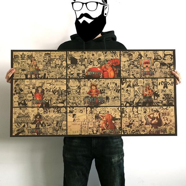 wall stickers one piece retro anime poster picture kraft paper and prints cuadros art decoration mural home kids room decor 
wall stickers one piece retro anime poster picture kraft paper and prints cuadros art decoration mural home kids room decor