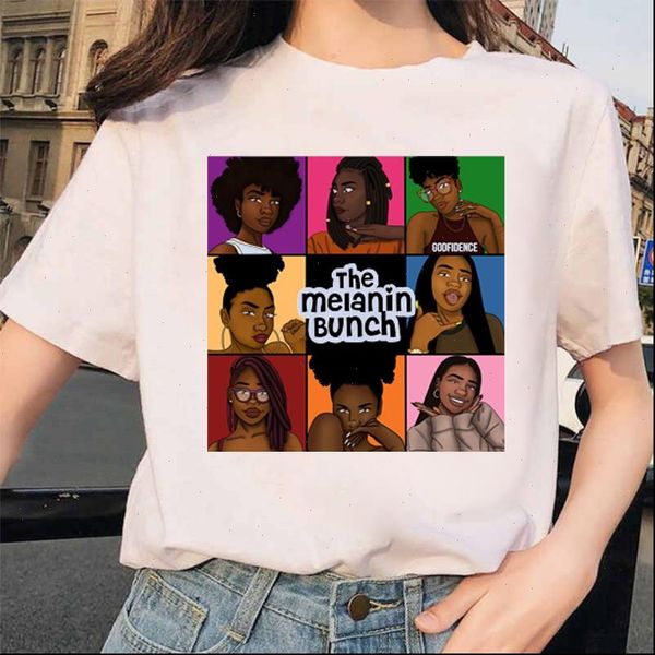 fashion women tshirt the melanin bunch funny graphic t shirts women vogue urban black girl print tee shirt tshirts, White 
fashion women tshirt the melanin bunch funny graphic t shirts women vogue urban black girl print tee shirt tshirts, White