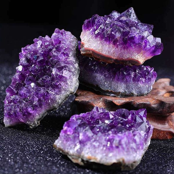 natural rock quartz crystal amethyst cluster druzy geode specimen healing reiki, Black
natural rock quartz crystal amethyst cluster druzy geode specimen healing reiki, Black