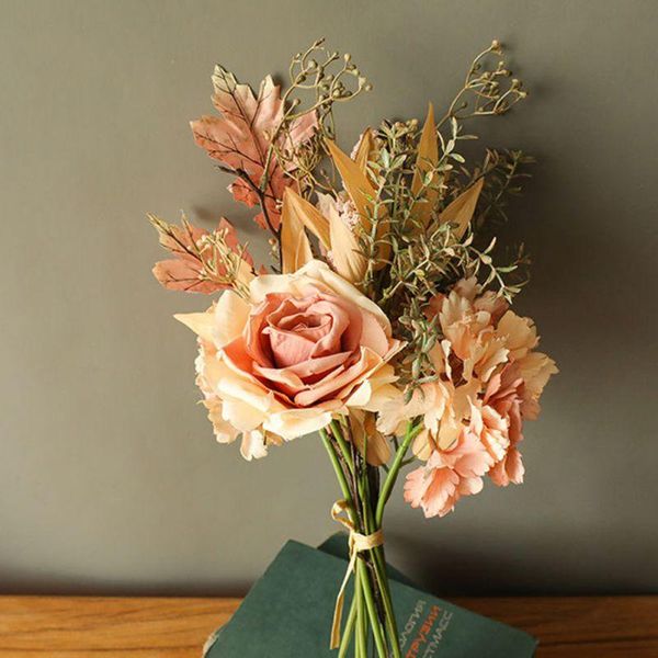 dry burned hydrangea rose bouquet simulation silk fake flowers holiday party home living room garden wedding decoration
dry burned hydrangea rose bouquet simulation silk fake flowers holiday party home living room garden wedding decoration