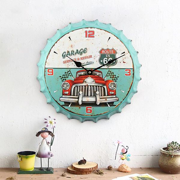 wall clocks creative metal clock modern design retro beer bottle cap decor art for bar cafe iron hanging watch
wall clocks creative metal clock modern design retro beer bottle cap decor art for bar cafe iron hanging watch
