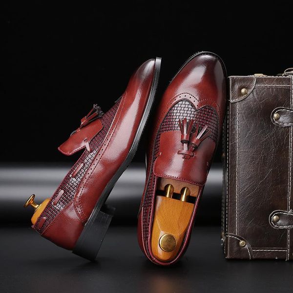 dress shoes large size men's pointed scalp set foot-to-toe braiding trend bright color casual, Black
dress shoes large size men's pointed scalp set foot-to-toe braiding trend bright color casual, Black