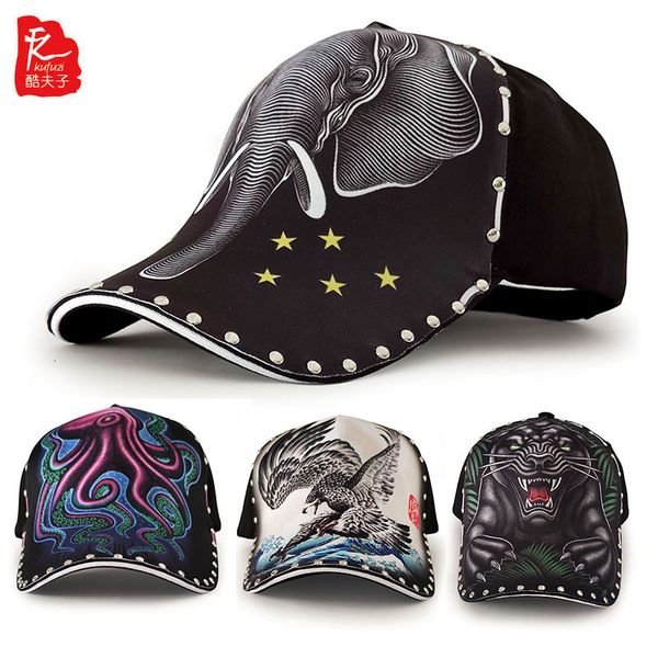hat men's personality illustration baseball fashion street cap fierce beast print sunscreen, Blue;gray
hat men's personality illustration baseball fashion street cap fierce beast print sunscreen, Blue;gray