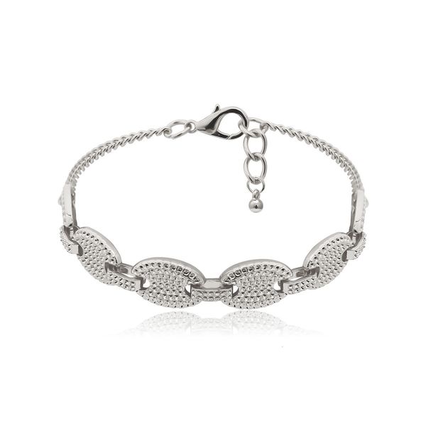 jewelry heavy industry metal handmade female personality geometric wave point elliptic chain bracelet, Silver
jewelry heavy industry metal handmade female personality geometric wave point elliptic chain bracelet, Silver