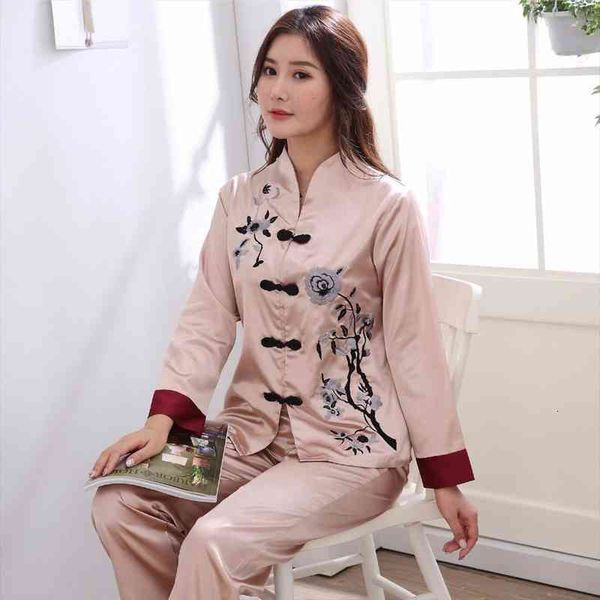 Plus Size 3xl Embroidery Nightwear Chinese Female Pajamas Set Women Long Sleeve Shirt pant Sleepwear 2pcs Pyjamas Suit, Black;red
Plus Size 3xl Embroidery Nightwear Chinese Female Pajamas Set Women Long Sleeve Shirt pant Sleepwear 2pcs Pyjamas Suit, Black;red
