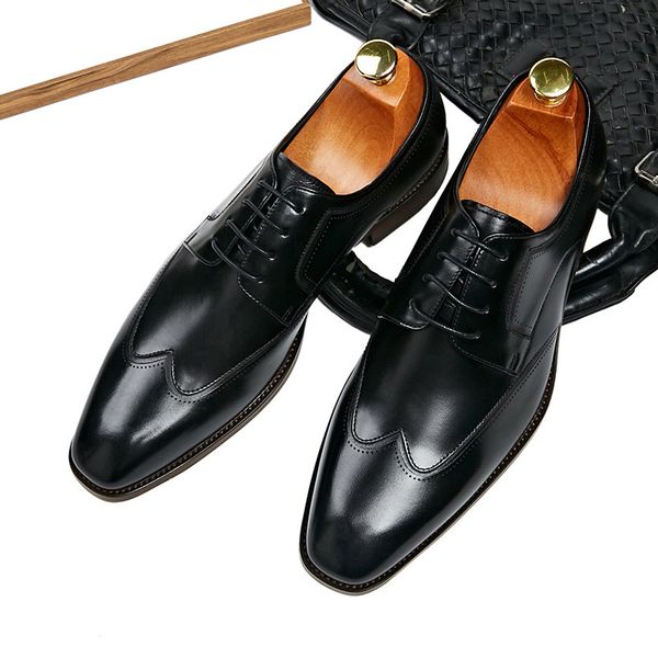 British Style Men Genuine Leather Shoes Wedding Formal Party Dress Men Shoes Lace Up Square Toe Business Social Shoes Men G26, Black
British Style Men Genuine Leather Shoes Wedding Formal Party Dress Men Shoes Lace Up Square Toe Business Social Shoes Men G26, Black