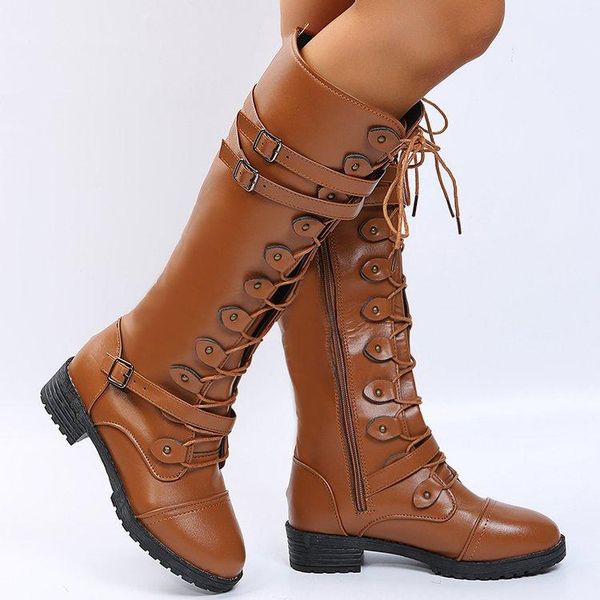 boots chunky heel platform pu leather knee height women's retro punk lace up fashtion lace-up buckle casual, Black
boots chunky heel platform pu leather knee height women's retro punk lace up fashtion lace-up buckle casual, Black