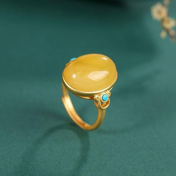 cluster rings original natural hetian jade turquoise opening adjustable ring chinese style personality retro elegant ladies jewelry, Golden;silver
cluster rings original natural hetian jade turquoise opening adjustable ring chinese style personality retro elegant ladies jewelry, Golden;silver