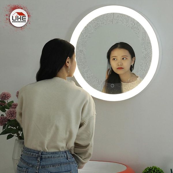 mirrors custom smart round bathroom mirror with led light wifi multi-function refection white frame
mirrors custom smart round bathroom mirror with led light wifi multi-function refection white frame