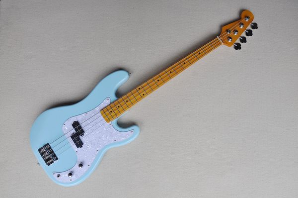 4-strings blue body electric bass guitar with white pearl pickguard,chrome hardware,maple neck,provide customized services
4-strings blue body electric bass guitar with white pearl pickguard,chrome hardware,maple neck,provide customized services