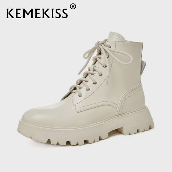boots kemekiss women short genuine leather lace up winter shoes fashion casual ankle daily footwear size 34-39, Black
boots kemekiss women short genuine leather lace up winter shoes fashion casual ankle daily footwear size 34-39, Black
