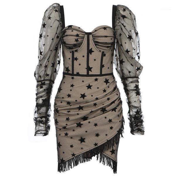 casual dresses women winter long sleeve suqare collar mesh star black bodycon bandage dress 2021 elegant evening party club vestidos, Black;gray
casual dresses women winter long sleeve suqare collar mesh star black bodycon bandage dress 2021 elegant evening party club vestidos, Black;gray