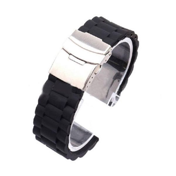 watch bands black silicone rubber strap band deployment buckle waterproof 20mm 22mm, Black;brown
watch bands black silicone rubber strap band deployment buckle waterproof 20mm 22mm, Black;brown