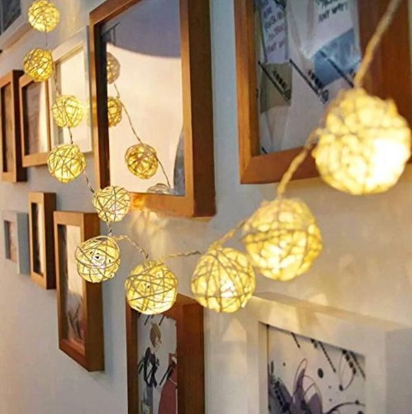 1.5m 3m 6m 10m led string lights rattan ball garlands holiday wedding party decoration christmas fairy light for indoor room
1.5m 3m 6m 10m led string lights rattan ball garlands holiday wedding party decoration christmas fairy light for indoor room