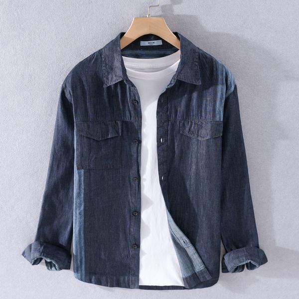 2021 new pure cotton long-sleeved solid denim brand casual shirts for men spring and autumn shirt mens camiseta camisa hn4t, White;black
2021 new pure cotton long-sleeved solid denim brand casual shirts for men spring and autumn shirt mens camiseta camisa hn4t, White;black