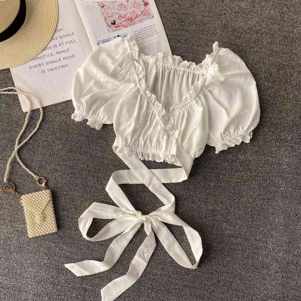 women's knits & tees fashion elegant retro hollow puff sleeve white blouse shirt women summer elastic slim short ruffles
women's knits & tees fashion elegant retro hollow puff sleeve white blouse shirt women summer elastic slim short ruffles