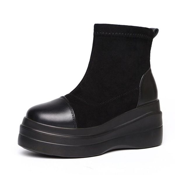 boots thick-soled high-shoes women's autumn/winter korean version of platform all-match wedge elastic, Black
boots thick-soled high-shoes women's autumn/winter korean version of platform all-match wedge elastic, Black