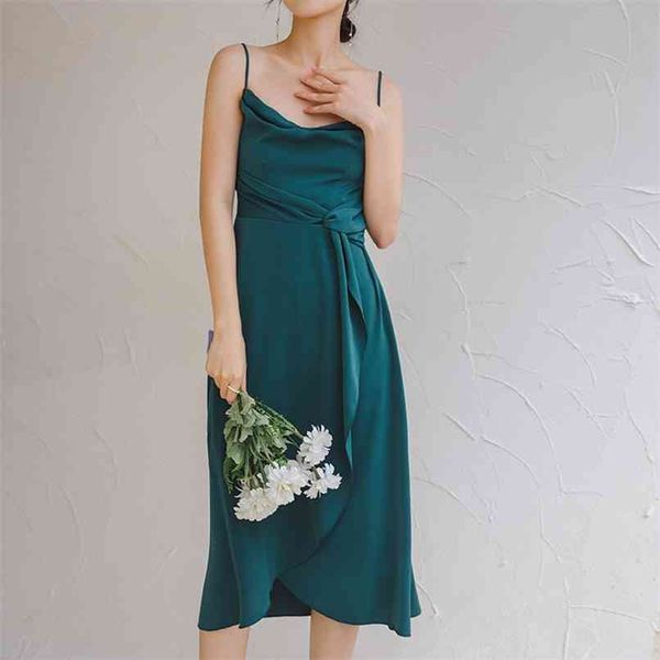 french swing neck sling party dress long women's summer suspender midi length es female criss-cross vestidos 210601, Black;gray
french swing neck sling party dress long women's summer suspender midi length es female criss-cross vestidos 210601, Black;gray