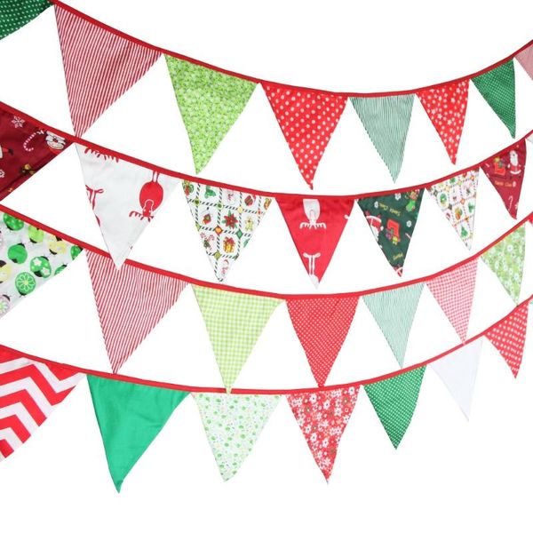 party decoration 12 flags - 3.2m cotton fabric christmas bunting banner decor room garland garden
party decoration 12 flags - 3.2m cotton fabric christmas bunting banner decor room garland garden