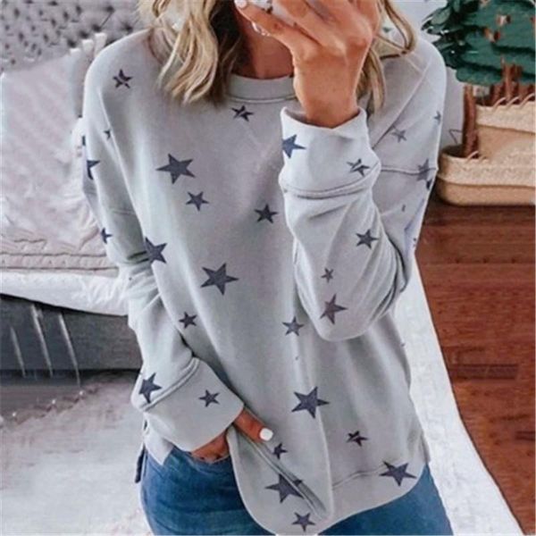 womens star pattern sweatshirts fashion trend long sleeve round neck pullover designer female autumn new all-match casual loose tshirt, Black
womens star pattern sweatshirts fashion trend long sleeve round neck pullover designer female autumn new all-match casual loose tshirt, Black