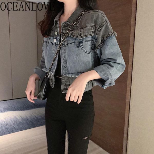 women's jackets oceanlove vintage mujer chaqueta patchwork short autumn denim women high fashion 2021 femme veste 17505, Black;brown
women's jackets oceanlove vintage mujer chaqueta patchwork short autumn denim women high fashion 2021 femme veste 17505, Black;brown