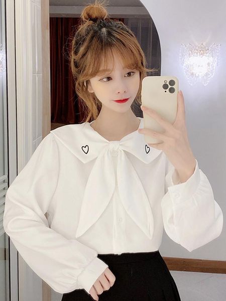 women's blouses & shirts long sleeve shirt design sense niche spring 2021 academic style bow coat retro hong kong flavor, White
women's blouses & shirts long sleeve shirt design sense niche spring 2021 academic style bow coat retro hong kong flavor, White