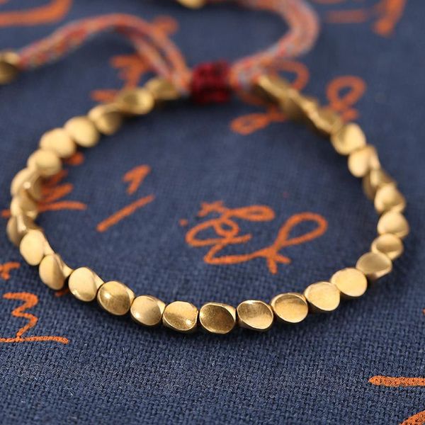 beaded, strands handmade tibetan buddhism woven cotton copper bead lucky rope bracelet retro personality jewelry gift, Black
beaded, strands handmade tibetan buddhism woven cotton copper bead lucky rope bracelet retro personality jewelry gift, Black