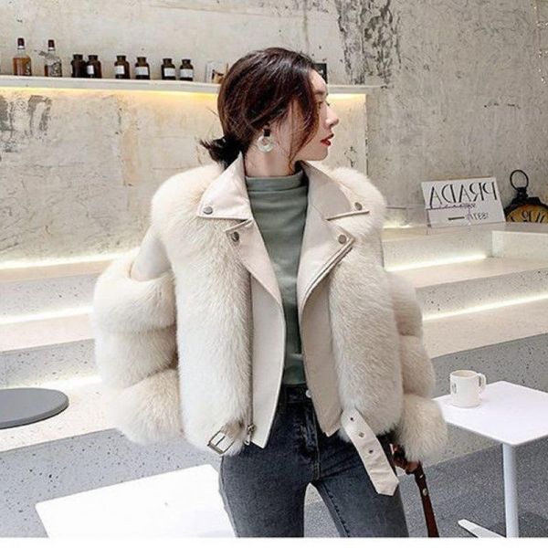 women's fur & faux imitation 2021 high full leather coat locomotive loose and thin net red, Black
women's fur & faux imitation 2021 high full leather coat locomotive loose and thin net red, Black