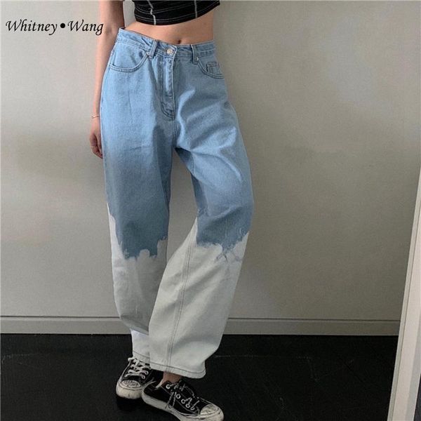 women's jeans whitney wang 2021 summer fashion streetwear korean style colors contrast patchwork women stylish denim pants trousers, Blue
women's jeans whitney wang 2021 summer fashion streetwear korean style colors contrast patchwork women stylish denim pants trousers, Blue
