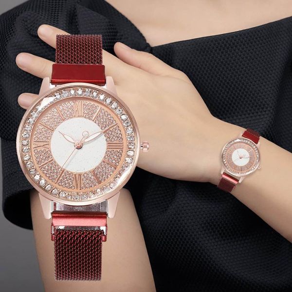 wristwatches fashionable luxury quartz watch analog stainless steel strap ladies crystal fashion rose gold wrist romantic, Slivery;brown
wristwatches fashionable luxury quartz watch analog stainless steel strap ladies crystal fashion rose gold wrist romantic, Slivery;brown