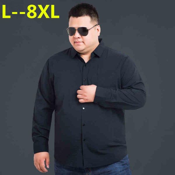 men's casual shirts 6xl 5xl 4xl solid 8xl men pocket embroidery long sleeve autumn plus size brand clothes shirt, White;black
men's casual shirts 6xl 5xl 4xl solid 8xl men pocket embroidery long sleeve autumn plus size brand clothes shirt, White;black
