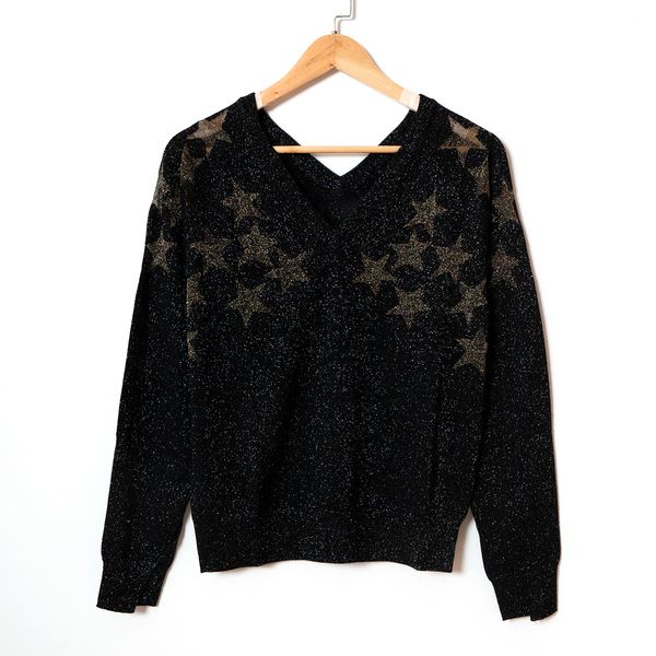 zv woman casual vintage knits sweaters rowling star pattern cashmere cardigan v neck long sleeve gold silver wire decorate pullovers, White
zv woman casual vintage knits sweaters rowling star pattern cashmere cardigan v neck long sleeve gold silver wire decorate pullovers, White