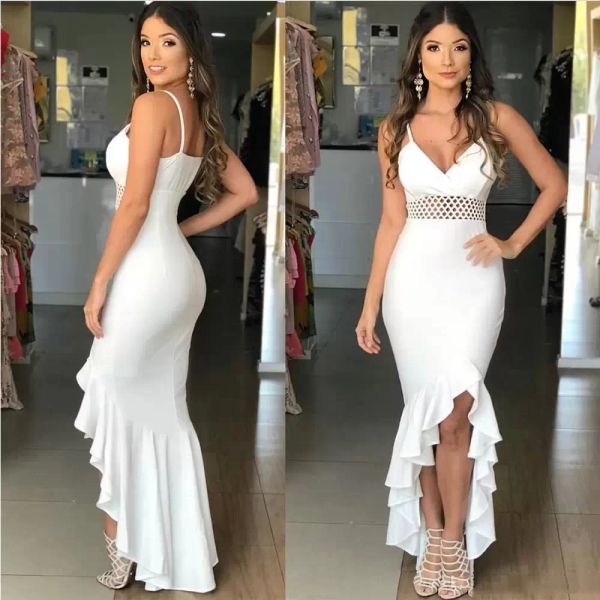 2022 white sheath prom dresses sleeveless high low spaghetti straps beaded evening party gowns plus size custom made formal occasion wear, Black
2022 white sheath prom dresses sleeveless high low spaghetti straps beaded evening party gowns plus size custom made formal occasion wear, Black