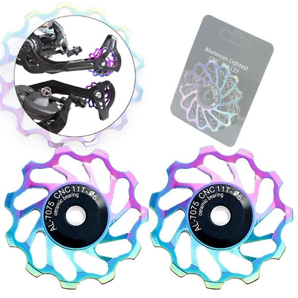 bike derailleurs 1 pair mtb mountain road ceramic pulley rear derailleur back dial guide wheel11t/13t aluminum alloy labor-saving bearing
bike derailleurs 1 pair mtb mountain road ceramic pulley rear derailleur back dial guide wheel11t/13t aluminum alloy labor-saving bearing