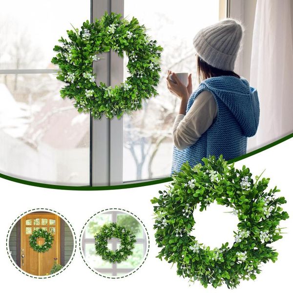 simulation leaf wreath flowers green round creative artificial garland hanging pendants wedding decoration home accessories
simulation leaf wreath flowers green round creative artificial garland hanging pendants wedding decoration home accessories