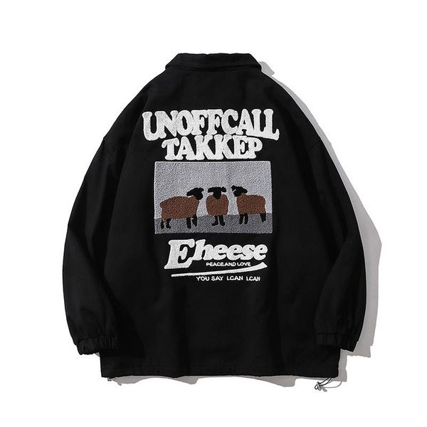 men's jackets oversized men jacket pocket button long-sleeve letter print bomber baseball coat outwear women spring autumn, Black;brown
men's jackets oversized men jacket pocket button long-sleeve letter print bomber baseball coat outwear women spring autumn, Black;brown