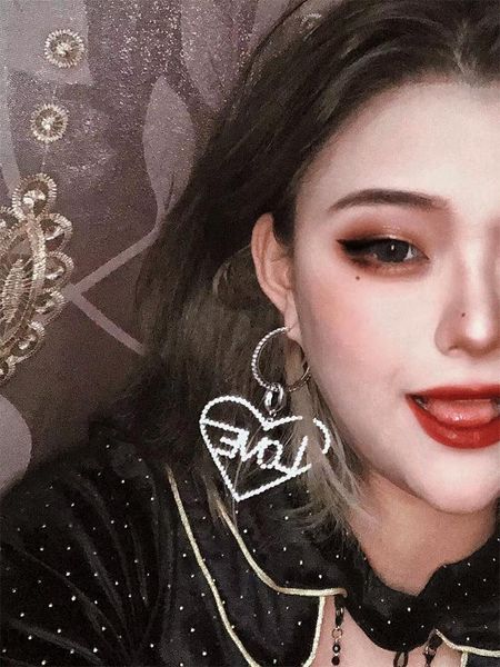 dangle & chandelier heart letter rhinestone earrings korean statement women drop girl valentines day gift wedding luxury jewelry, Silver
dangle & chandelier heart letter rhinestone earrings korean statement women drop girl valentines day gift wedding luxury jewelry, Silver