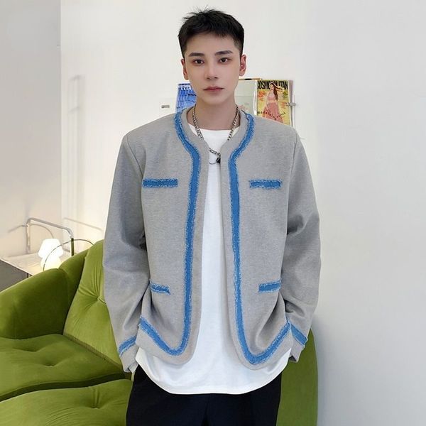 menswear korean fashion denim webbing spliced wool jacket men's new loose round neck short coat tide autumn winter 2021, Black
menswear korean fashion denim webbing spliced wool jacket men's new loose round neck short coat tide autumn winter 2021, Black