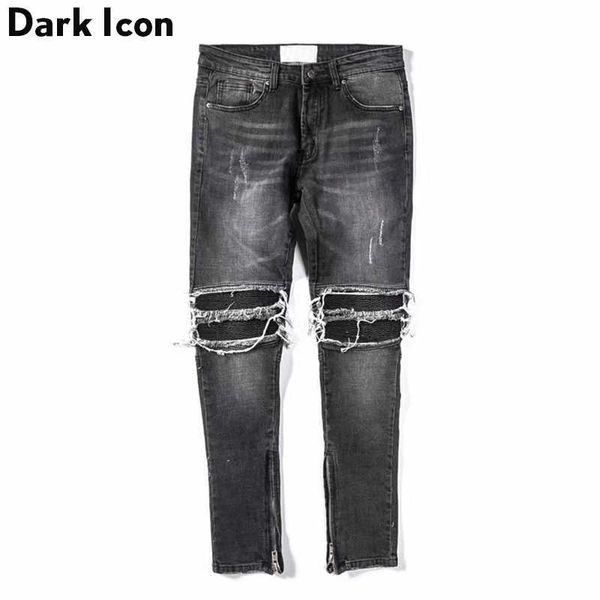 pleated on knee men's jeans high street motorcycle denim pants men full length 210603, Blue
pleated on knee men's jeans high street motorcycle denim pants men full length 210603, Blue