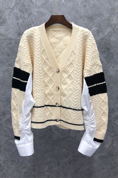 stitching elegant wool sweater womens clothing autumn european goods new street fashion cardigan coat 9n, Black;brown
stitching elegant wool sweater womens clothing autumn european goods new street fashion cardigan coat 9n, Black;brown
