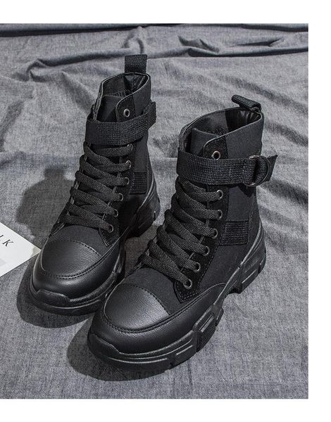 boots style 2021 autumn short korean british leather leisure high women's fashion, Black
boots style 2021 autumn short korean british leather leisure high women's fashion, Black