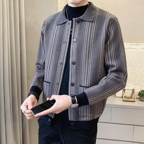men's sweaters sweater cardigan men 2021 autumn and winter casual striped jacket gray, White;black
men's sweaters sweater cardigan men 2021 autumn and winter casual striped jacket gray, White;black