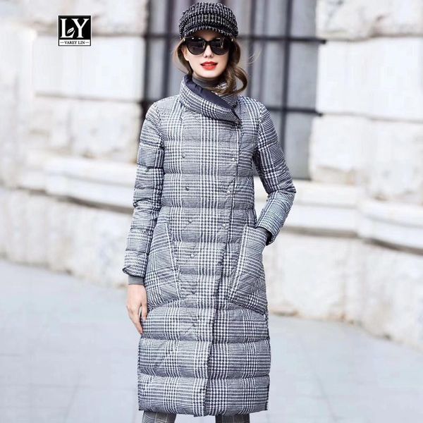 women's down & parkas ly varey lin duck jacket women winter long thick double sided plaid coat plus size warm breasted snow parka, Black
women's down & parkas ly varey lin duck jacket women winter long thick double sided plaid coat plus size warm breasted snow parka, Black